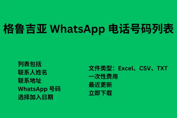 格鲁吉亚 WhatsApp 电话号码列表